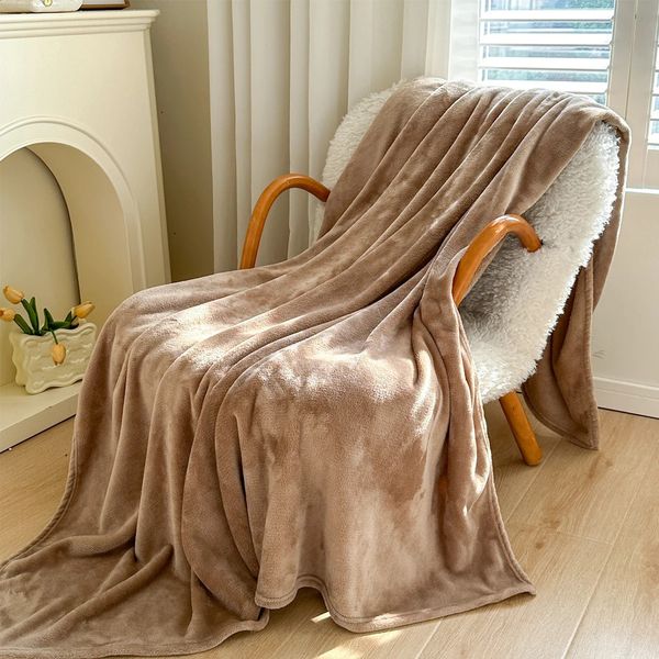 Bucephalus flannel sofa throw blanket fuzzy ultra soft comfortable and ious black gray khaki color 240903