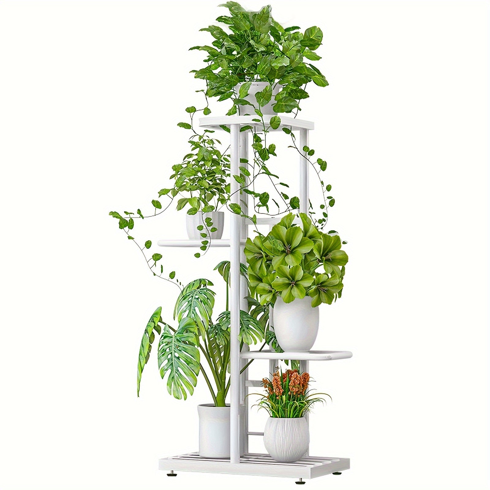 TEMU Plant Stand Metal Multiple Flower Pot Holder Shelf Indoor Outdoor Planter Display Shelving Unit For Patio Room