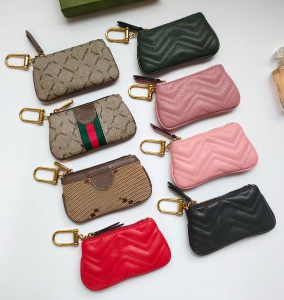 Card Holder Designer Wallets For Women Coin Purse Mini Bag High Quality Genuine Leather Golden Letter Cardholder Luxury Womens Bags With Key