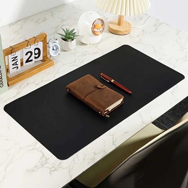 Luxury Large Pu Leather Desk Mat - Waterproof Non-Slip Velvet Base For Laptop Keyboard Mouse Pad Z250111