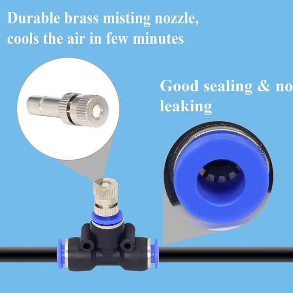 DIY 7-10-20M Fog Mist System China Supplier Air Conditioner Working Pressure 2-30 Bar Water Spray Cooling System Free Shipping