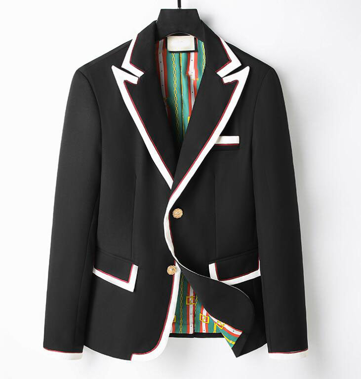 Men Suit Blazers Jacket New Spring Autumn print lapel Plaid Casual Suits Jackets Coats Business Formal Wear Men Slim Wedding Dress Outerwear