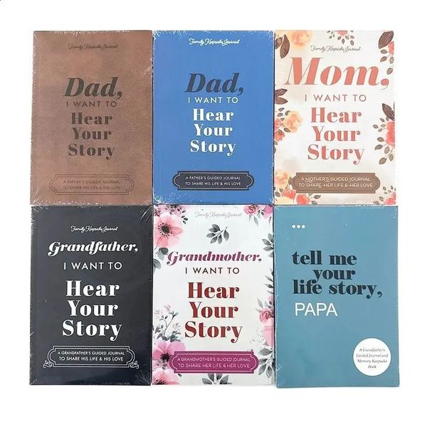 Dad Mom I Want To Hear Your Story Notebook A Fathers Guided Journal Multipurpose Notepad Book Keepsake 250107