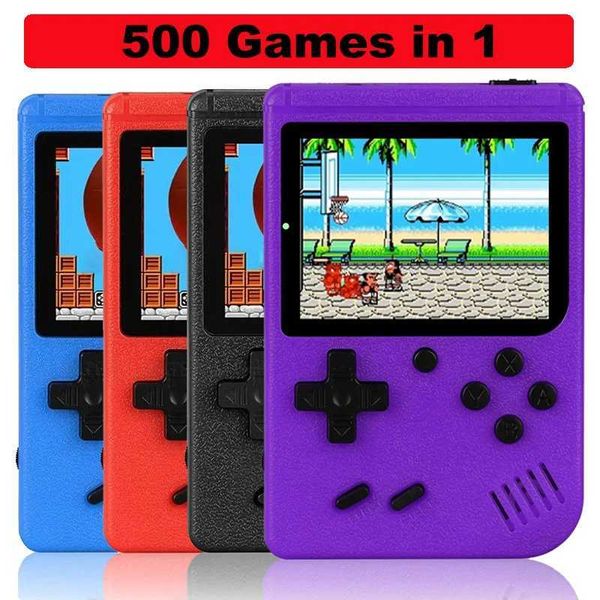 Game machine 8-Bit Video Game Console 3.0 Inch LCD Retro Built-in 500 games Portable Mini Game PlayerAV Handheld Game Console For Kids Gift