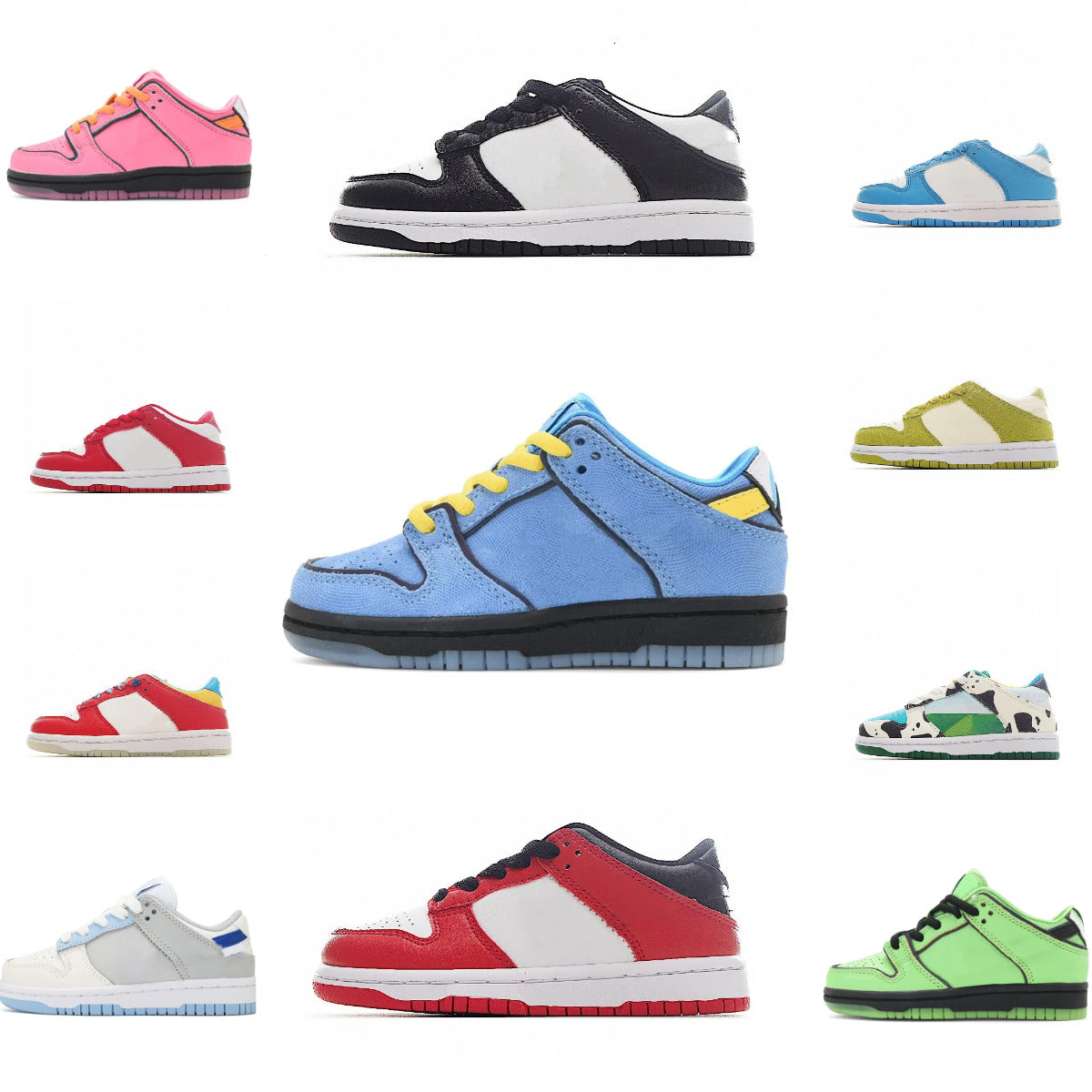 Trainers Kids Bubbles Casual Shoes Designer Low Girls Boys Sports Baby Girls Tennis Black White Green Grey Fog UNC Sean Cliver Bred Jogging Chicago