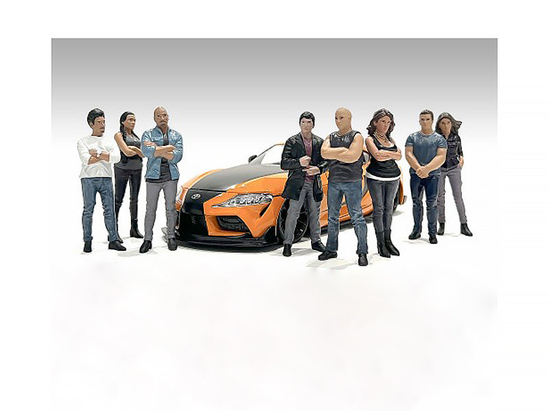 "Car Meet 3" 8 piece Figure Set for 124 Scale Models by American Diorama