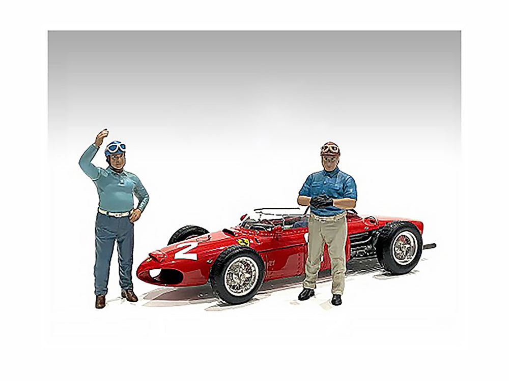 "Racing Legends" 50s Set of 2 Diecast Figures for 143 Scale Models by American Diorama