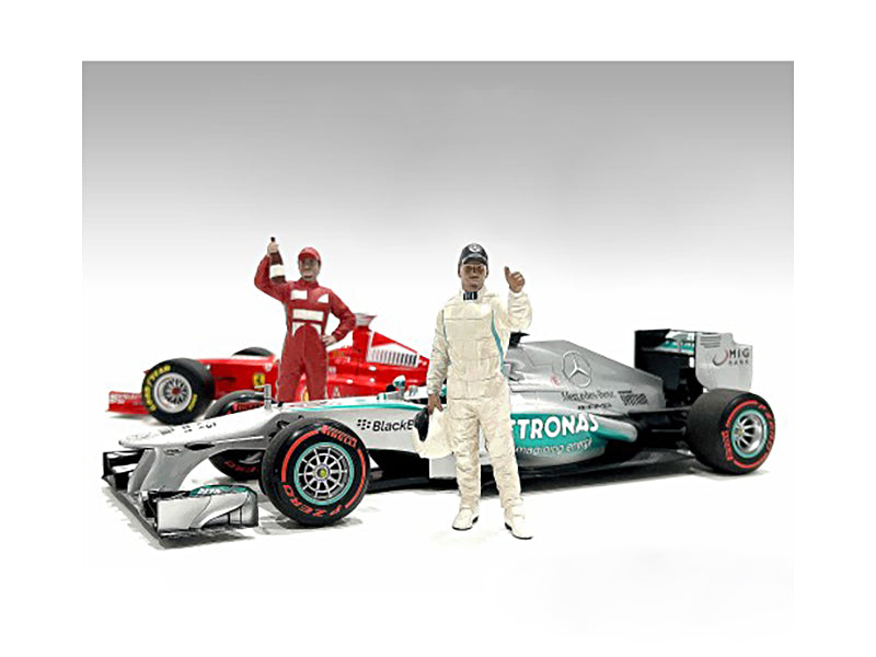 "Racing Legends" 2000s Set of 2 Diecast Figures for 143 Scale Models by American Diorama