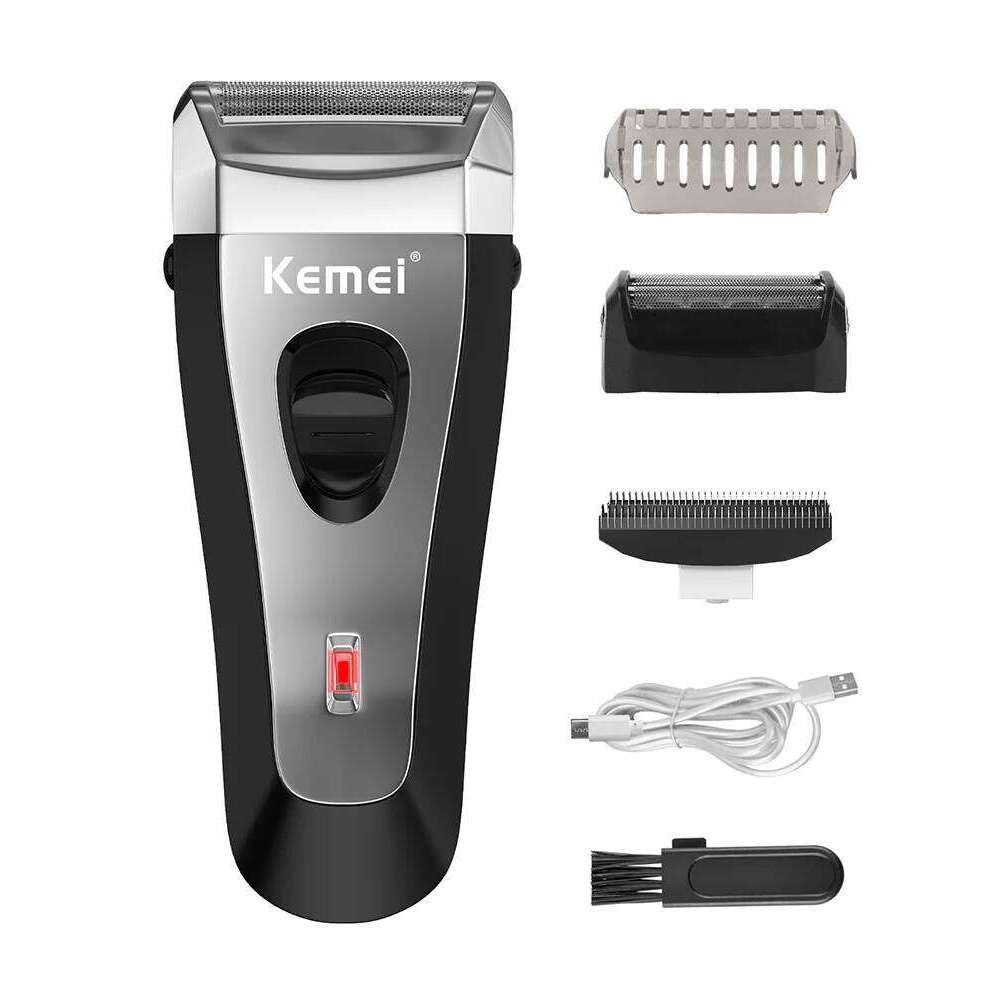Kemei KM-9038 Foil Professional Electric Shaver Portable Razor Rechargeable Beard Trimmer USB Hair Shaving hine for Men