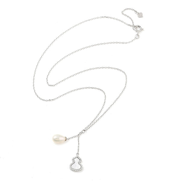 925 collares de plata de ley con conchas.