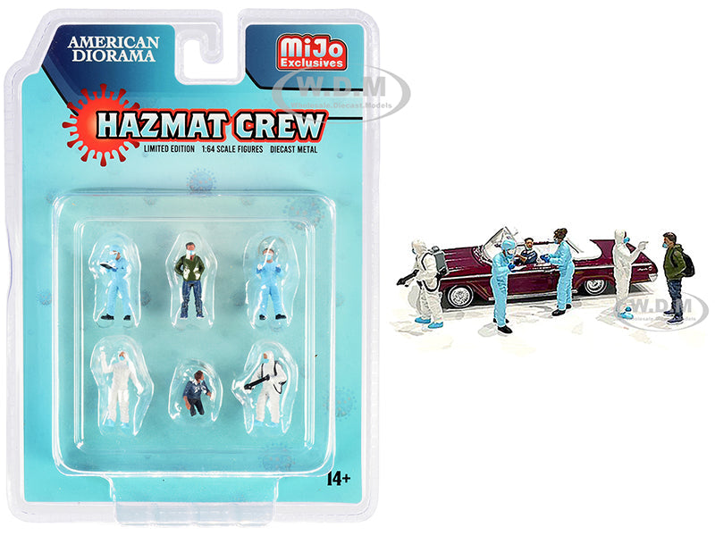 "Hazmat Crew" 6 piece Diecast Figurine Set for 164 Scale Models by American Diorama