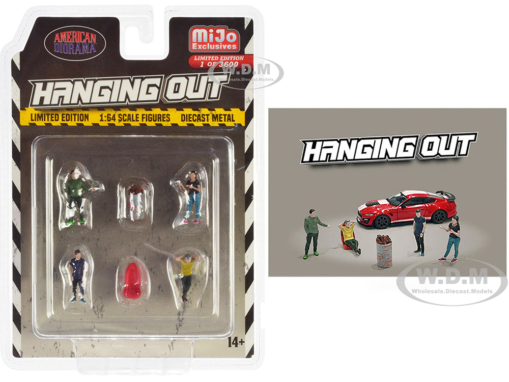 "Hanging Out" 6 piece Diecast Figure Set (4 Figures 1 Seat 1 Barrel) Limited Edition to 3600 pieces Worldwide 164 Scale Models by American Diorama