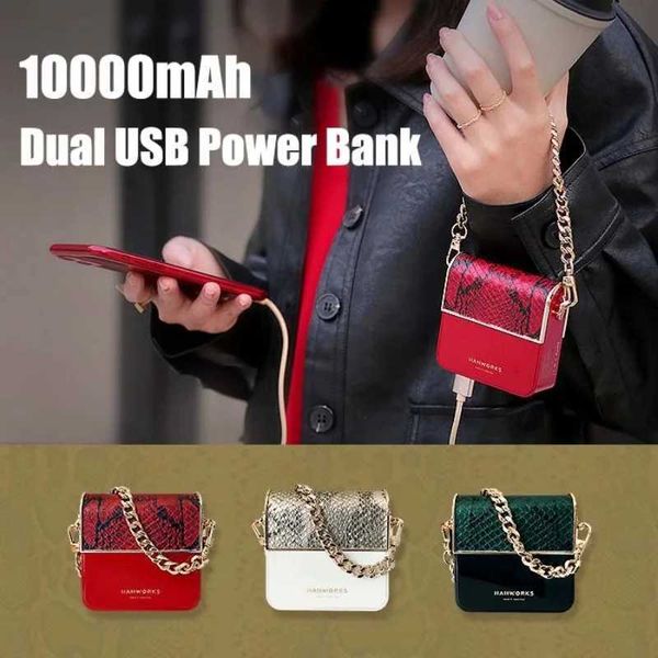 High Quality Womens handbag power bank 10000mAh large capacity mini portable mobile phone external battery power bank gift O241026