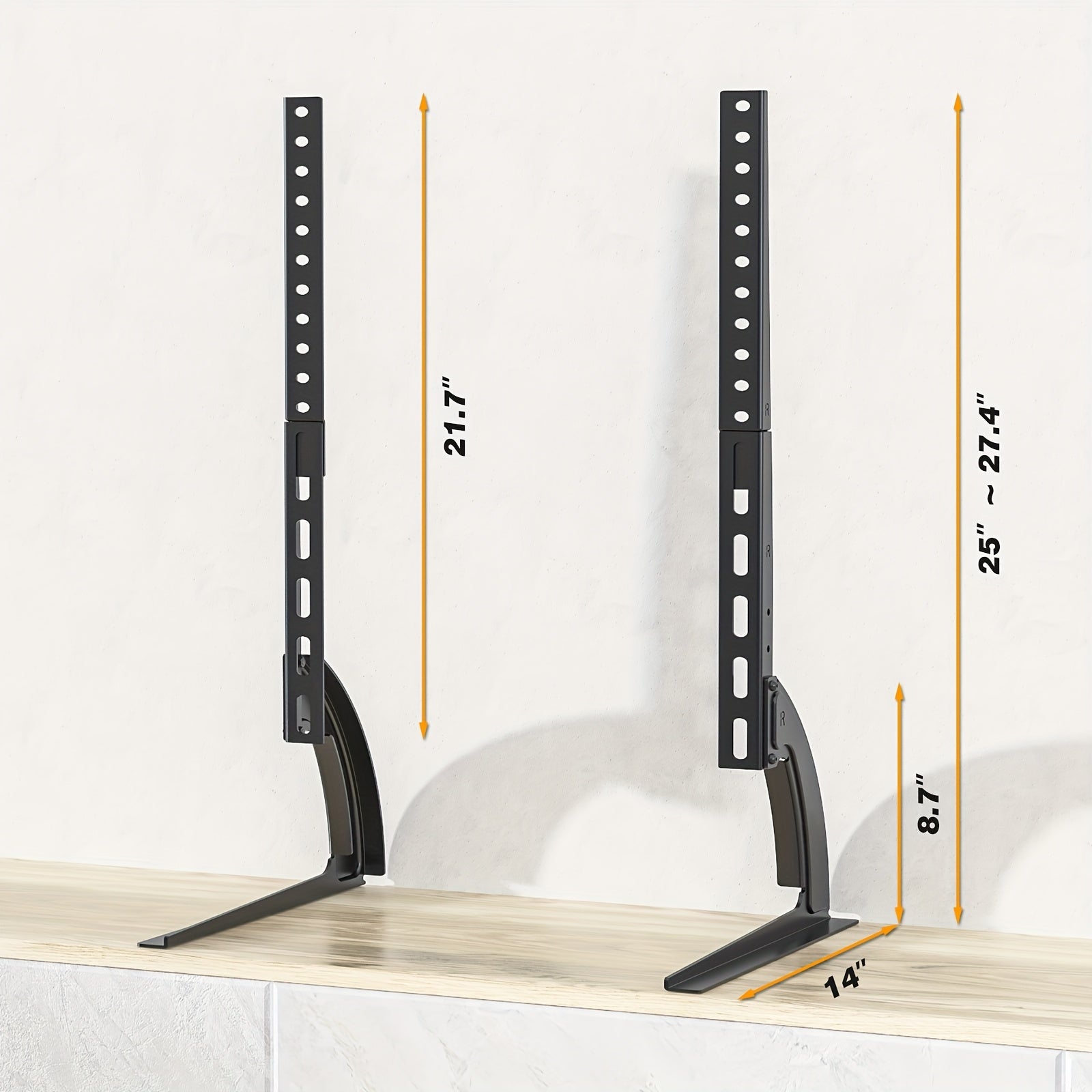 TEMU Rfiver Tv Stand Mount, Universal Tv Stand Tabletop For 22 To 65 Inch Plasma Lcd Led Flat Screen Tvs, Tv Legs, To 88lbs, Max Vesa 800 X 500mm,