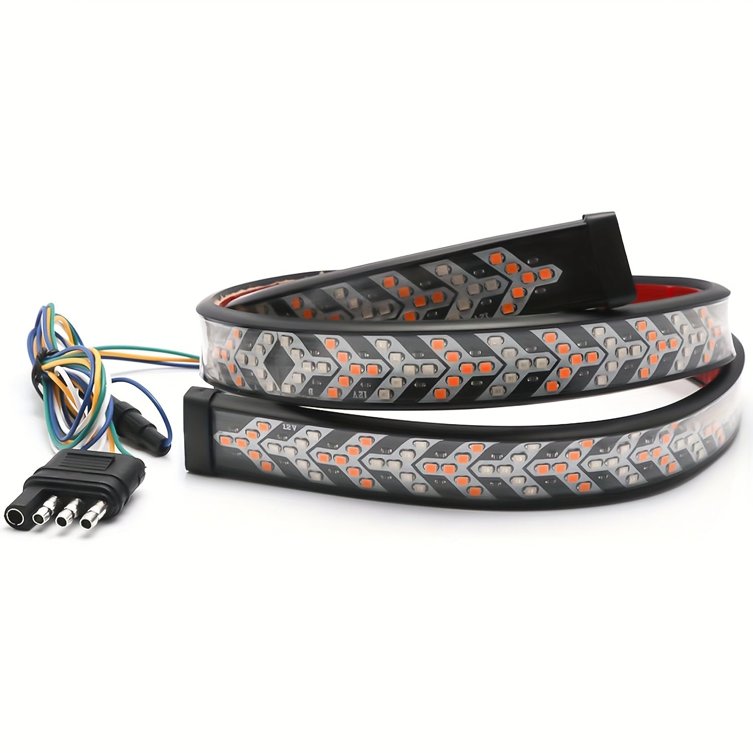 TEMU Flowing 59 Inch Led Light Bar Arrow, Fishbone Light Strip, For Suv Pvc Car Light Pickup Truck - Durable, , 12v, No Battery Needed, Off-road Use