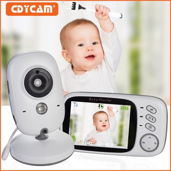 3.2-inch LCD wireless color video baby monitor VB603 night vision nanny monitor lullaby monitoring safety baby camera 241019