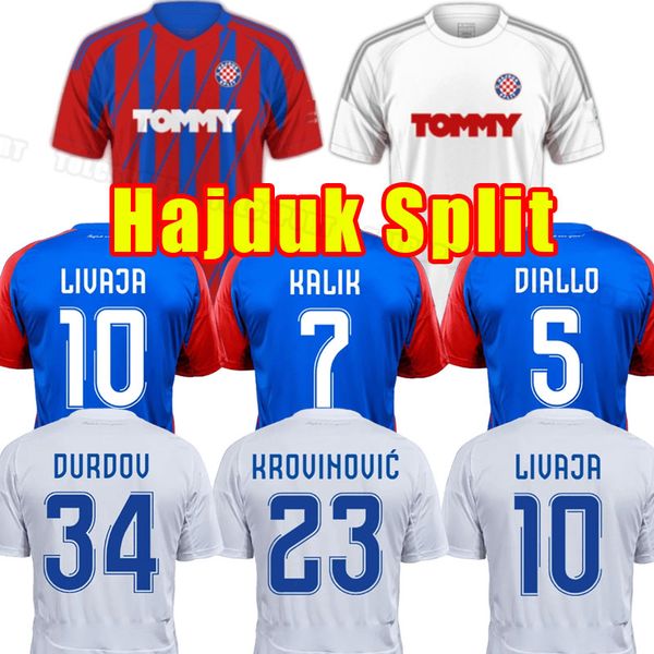 24 25 Hajduk Split soccer jerseys away 2024 2025 Simic LIVAJA Vuskovic BLUK EDUOK football shirts top thailand quality maillot de foot home