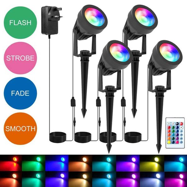 EU-USA-UK plug COB ultra bright spotlight LED garden light lawn light low-voltage landscape light waterproof outdoor light X241102