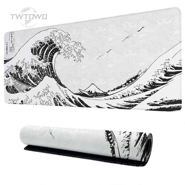 Mouse Pad Gaming Black And White Gray Art Aesthetics XL Large New Mousepad XXL MousePads Non-Slip Soft Computer Table Mat O250118