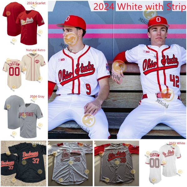 Steve Arlin StateOhio Buckeyes Baseball Jersey Dustin Jourdan Marty Karow FredTaylor Griffan Smith Noah West Custom Stitched StateOhio Jerse