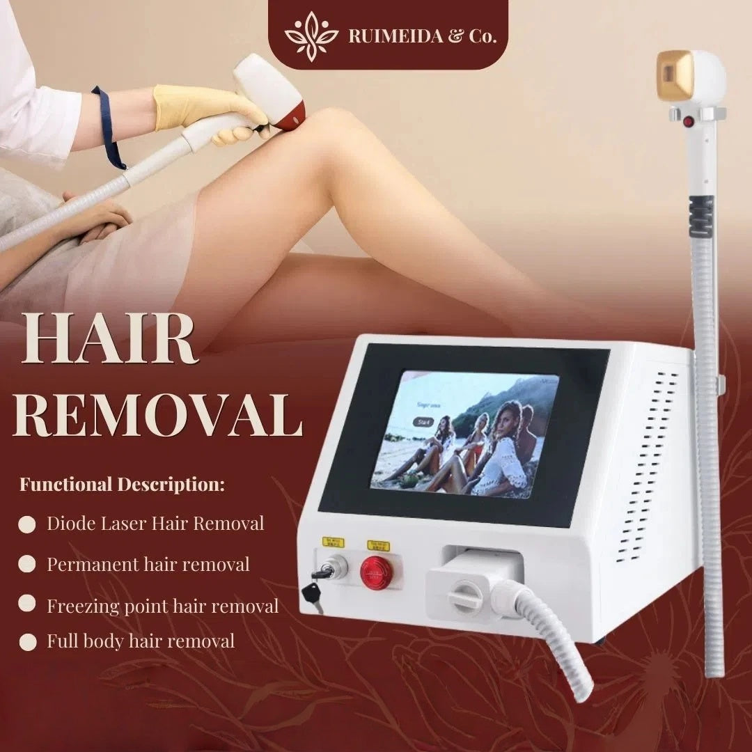 808nm Laser Body Hair Removal Machine Professional Diode Ice Titanium Laser Portable Alexandrite Device 3 wavelengths Permanent