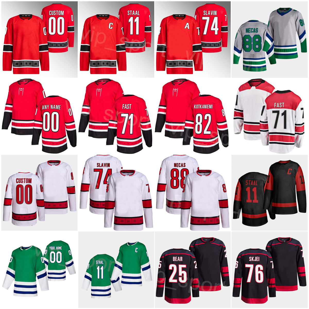 2022 Reverse Retro Hockey 76 Brady Skjei Jerseys 88 Martin Necas 11 Staal 18 Derek Stepan 24 Seth Jarvis 22 Brett Pesce Jesper Fast Ethan Bear Jacco