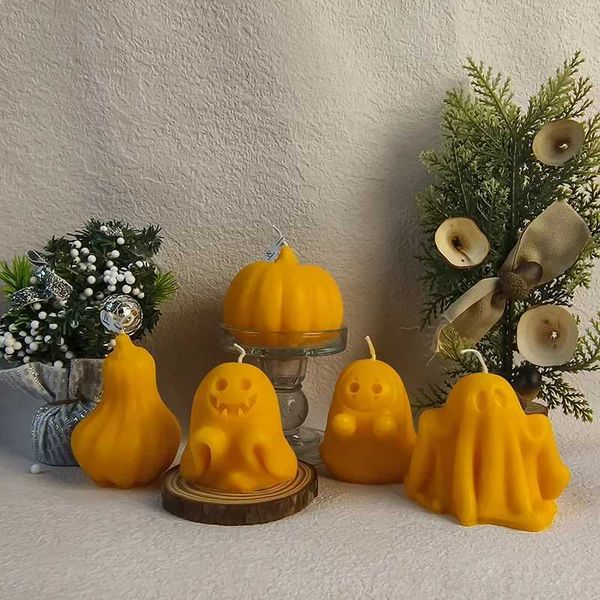 Autumn Candles Halloween Autumn Candles Aesthetic Fun Ghost Pumpkin Faceless Ghost Shaped Fragrance Candles Home Decoration X241004