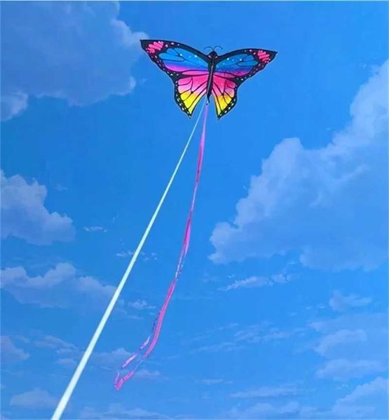 Kite Accessories butterfly kites for children kites string line ripstop nylon fabric fun toys outdoor game flying bird kites papa