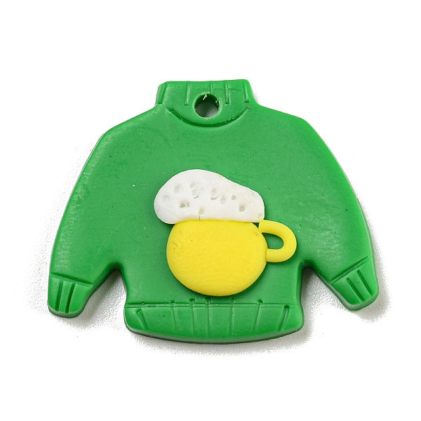 Saint Patrick's Day Handmade Polymer Clay Pendants