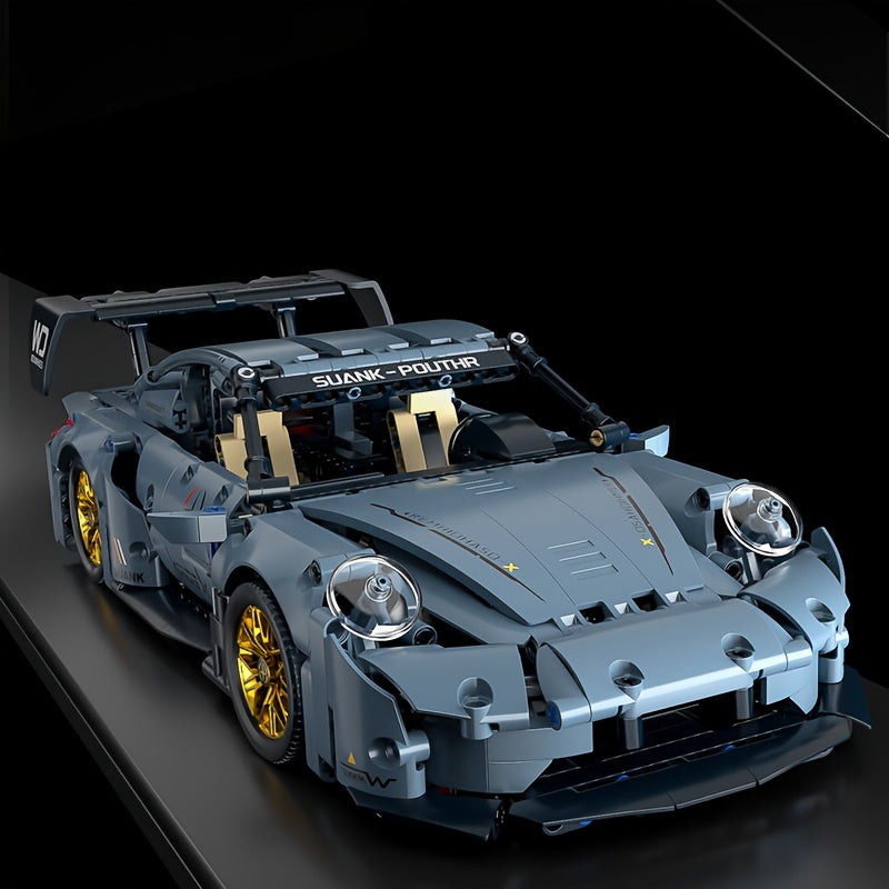 TEMU 2100pcs Creative Lowrider Sports Car Building Blocks Model-fashionable Racing Model Desktop Ornament Room Decoration, Home, Adult