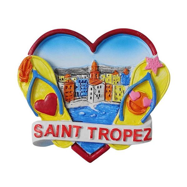 Saint Tropez France 3D Fridge Magnet Souvenir GiftResin Handmade Saint Tropez Refrigerator Magnet Home Decoration CollectionXJ240809