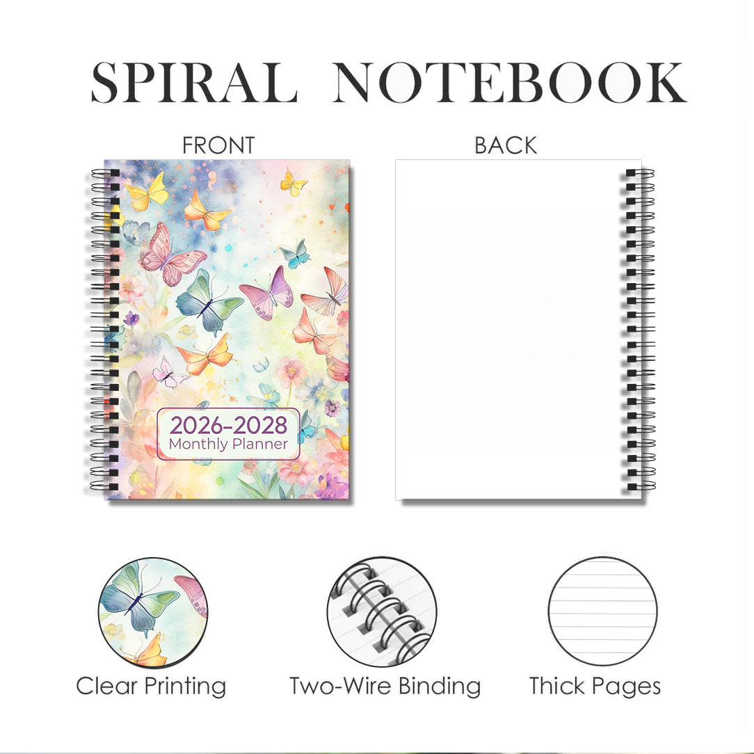 TEMU 1-pack, 3-year Monthly Planner Notebook, Portable 5.5x8.3 Inches: Includes 3-year Monthly Schedule Goal , Personal Time Management Planner,