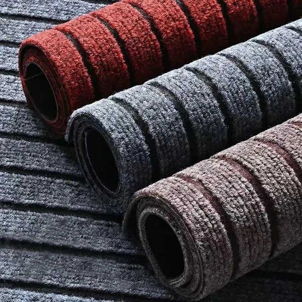 Carpets Polyester ic striped kitchen floor mat door carpet close to the ground non-slip and anti-fouling strong adsorption J241113