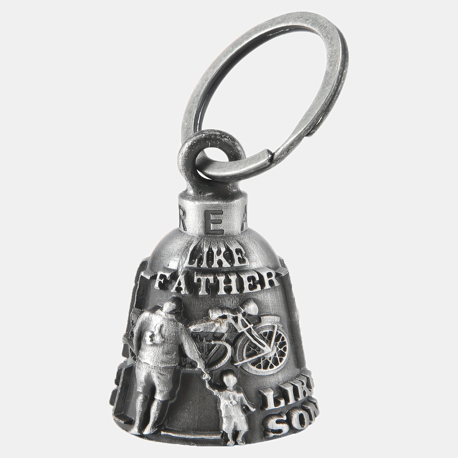 TEMU 1pc 3-d Relief Bell, Alloy -guardian Motorcycle Bell Motorcycle Key Chain For Bikers Women Men W-hanger Biker, Bell For , Good Luck Riding Bell