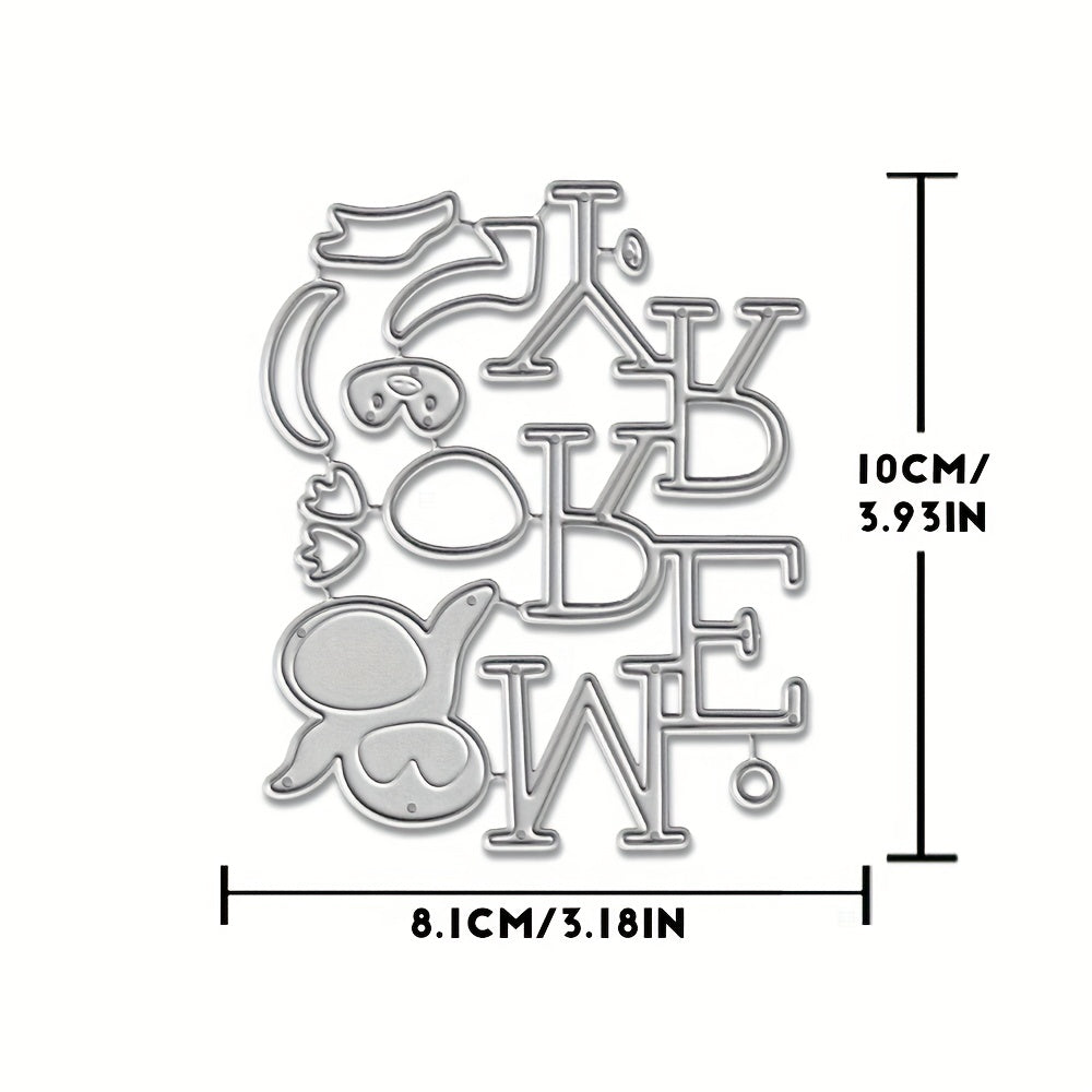 TEMU 1pc Christmas Penguin Metal Cutting Die, Silvery-gray, Fantasy Theme, Suitable For Diy Scrapbooking, Embossing, Handmade Greeting Card Making,