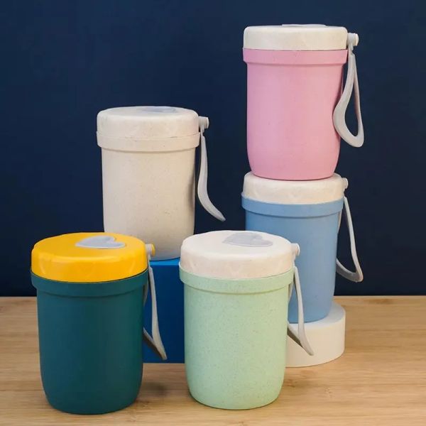 Portable sealed leak-proof lunch box microwave heating soup high temperature resistant breakfast cup