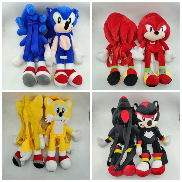 Factory wholesale 4 styles 46cm hedgehog Sonic backpack plush toys cartoon film and television games peripheral animals children&#039;s plus