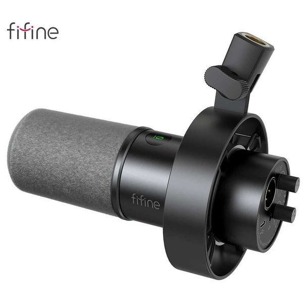 Microphones FIFINE USB-XLR Dynamic Microphone with Shock MountTouch-muteHeadphone Jack Volume Controlfor PC or Sound Card Recording -K688 S2