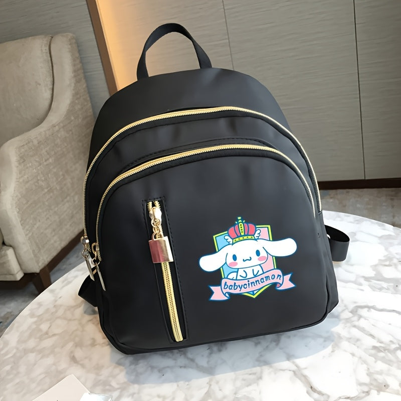 TEMU Hello Kitty Korean Version Fashionable Versatile Personality Small Backpack - Women's Shoulder Bag, Crossbody Bag, Handbag, Nylon Spacious