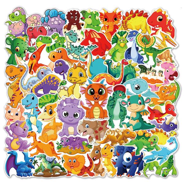 60 Cartoon Cute Dinosaur Graffiti Non Repeve Car Trolley Case Notebook Waterproof Children&#039;s Stickers