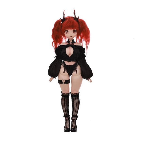 ShugaFairy Sakiya 14 Halloween Bjd Doll Joan Horn Anime Head Christams Gift Ball Jointed Dolls 240407