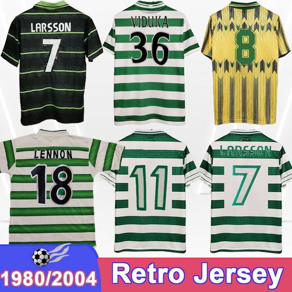 1982 2001 LARSSON RETRO Mens Soccer Jerseys VIDUKA MORAVCIK MJALLBY BLINKER BRATTBAKK vintage Home Away Vintage Short Sleeve Football Shirts