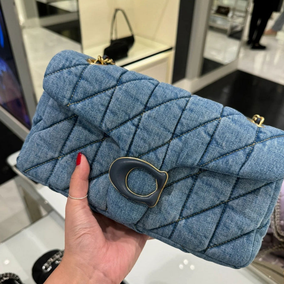 Top designer bag tabby bag real leather baguette samll shoulder bags women card holder diamond grid quilted chain bag luxury handbag Thread cross bo