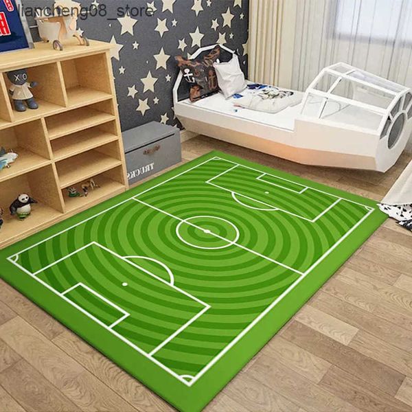Carpets 3D Football Field Capet for Kids Room Anti-slip Lager Size Bedroom Carpet Children Washable Baby Room Play Floor Mat Boys Rug L24091