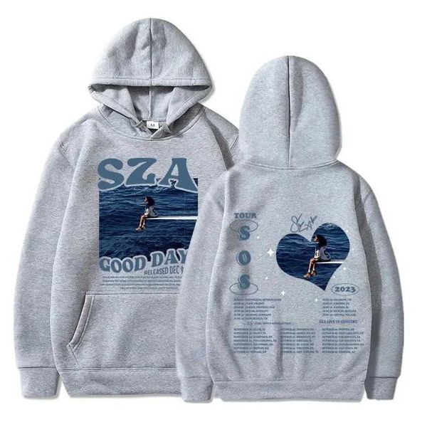 SZA SOS Bons dias moletons impressos moletons masculinos Capuzes de capuz de rua Sportswear polleys harajuku unissex rastreos roupas w250110