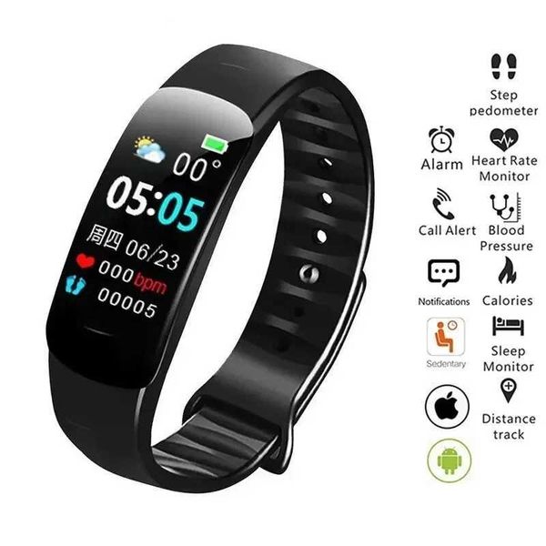 Smart Wah Mens Step Counting Exercise Bracelet Fitness Tracker Blood Pressure Sleep Bracelet M241114