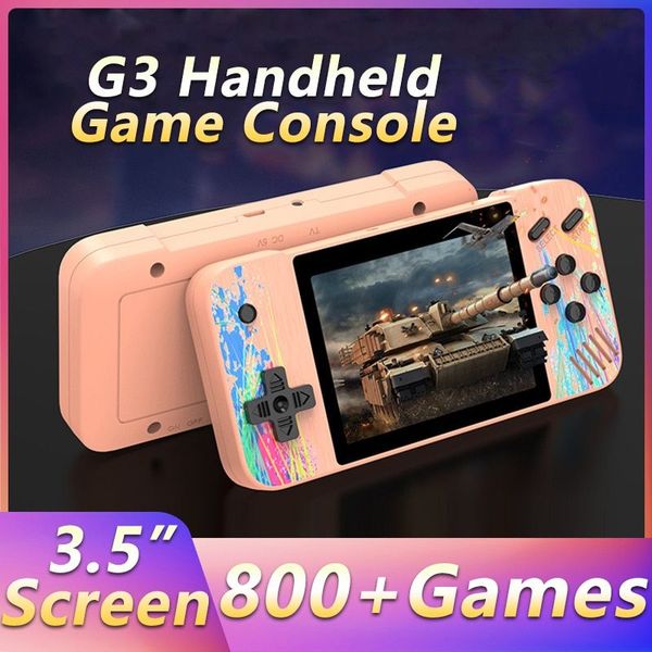 G3 Portable Games Players Retro Arcade 3.5 Screen 800 Classic Game 1200mAh Double Handheld Game Console Horizontal Screen Child&#039;s Gifts