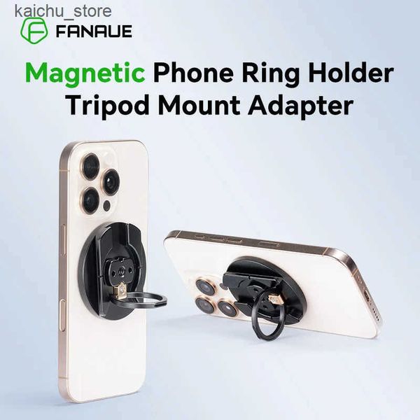 Cell Phone Mounts Holders FANAUE Magnetic phone ring holder Tripod Mount Adapter with Arri 1-4 Screw Hole for Ball Head Magic Arm Cold Shoe
