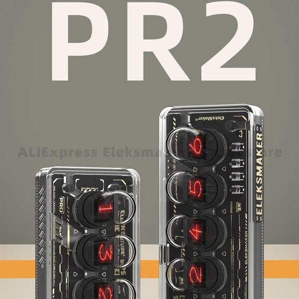 EleksMaker EleksTube IPS PR1 PR2 6bit Retro Glow Simulation Nixie Tube Clock 240905