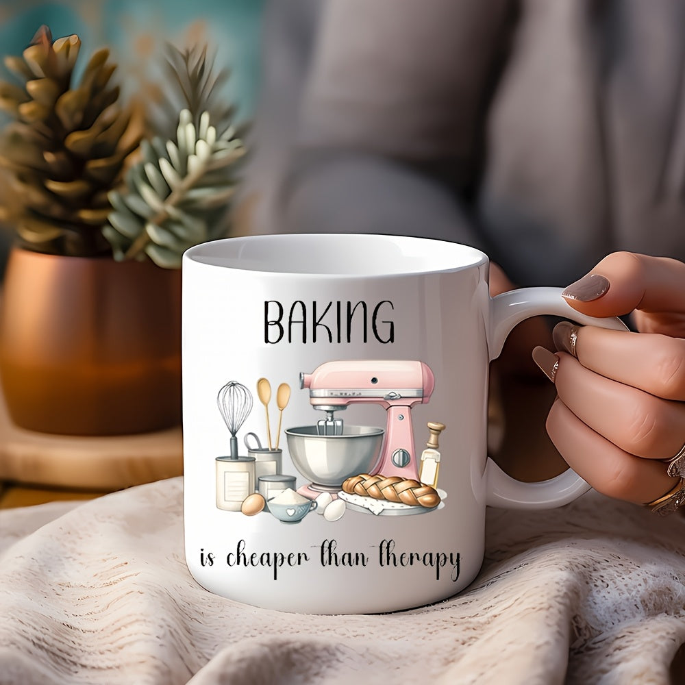 TEMU 1pc, Coffee Mug Baker Gift Mug-baking Lover Gift For Baker- For Her-pastry Mugs-baking , Fun Easter- Thanksgiving- Halloween- Christmas Gifts